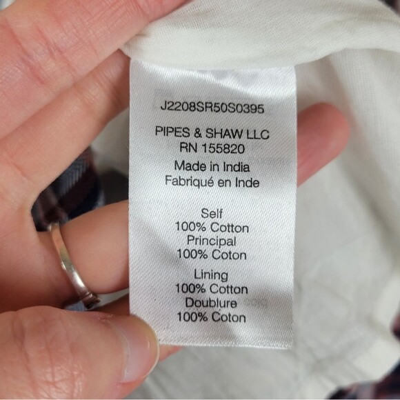 Veronica Beard Agnor plaid ink toffee multi puff long sleeve mini dress - Picture 8 of 12